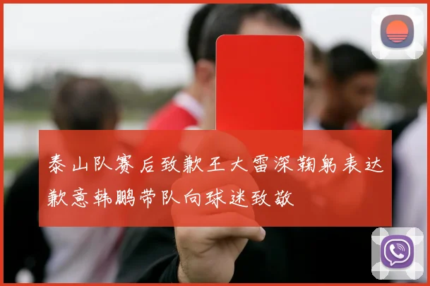 泰山队赛后致歉王大雷深鞠躬表达歉意韩鹏带队向球迷致敬